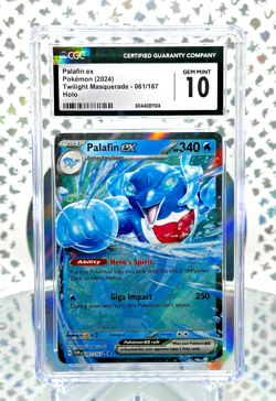 CGC 10 Palafin EX 061/167 Twilight Masquerade Full Art Double Rare Pokemon Card - Image 1