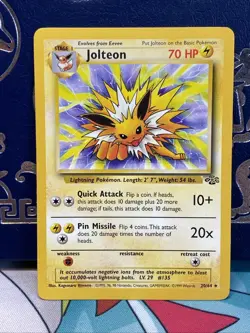 Jolteon 20/64 - Non Holo Jungle Unlimited Pokemon Card LP - Image 1