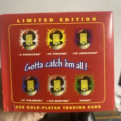 23K Gold Plated CHARIZARD Trading Card 1999 Burger King Pokemon Ball SEALED - Image 3