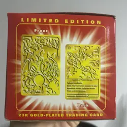 23K Gold Plated CHARIZARD Trading Card 1999 Burger King Pokemon Ball SEALED - Image 5