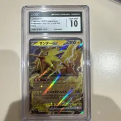 Zapdos ex Japanese 151 145/165 Pokemon TCG CGC 10 GRADED CARD - Image 1