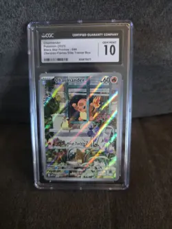 Pokemon TCG Gem Mint 10 CGC Charmander 044 Holo Obsidian Flames Promo Card - Image 1