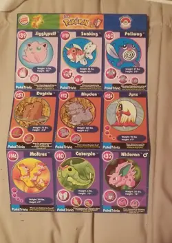POKEMON 1ST MOVIE CARDS 1999 BURGER KING MASTER TRAINER #20 SET UNCUT SHEET - Image 1