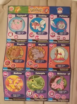 POKEMON 1ST MOVIE CARDS 1999 BURGER KING MASTER TRAINER #20 SET UNCUT SHEET - Image 2