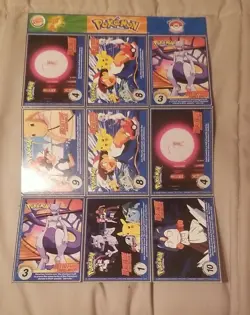 POKEMON 1ST MOVIE CARDS 1999 BURGER KING MASTER TRAINER #20 SET UNCUT SHEET - Image 5