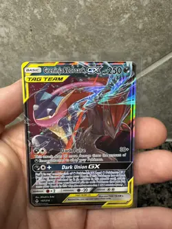 Pokemon Greninja & Zoroark GX Card 107/214 Sun and Moon Unbroken Bonds - Image 1