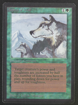 Aspect of Wolf Beta MTG Card Magic: the Gathering 1993 - Image 1