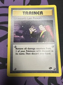 Giovanni's Last Resort 105/132- Gym Challenge Regular, Pokemon Card TCG - Image 1