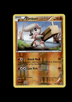 Pokemon 2012 Light Play Timburr 79/135 Plasma Storm REVERSE Card - Image 1