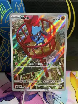Riolu Mega Evolution ETB Pokemon Card Promo 010 (slight white corners on back) - Image 1