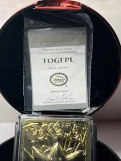 1999 Nintendo Limited Edition 23 Karat Gold Plated TOGEPI Pokemon Card - Image 3