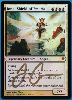 Iona, Shield of Emeria FOIL Zendikar NM SIGNED CARD (505069) ABUGames - Image 1