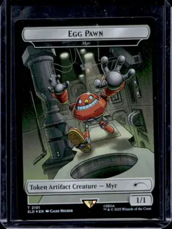 2025 Magic The Gathering Egg Pawn Myr Secret Lair Drop Foil Token Creature #2101 - Image 1