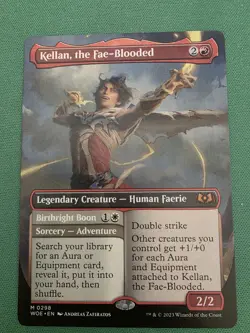 Kellan, the Fae-Blooded Borderless Wilds of Eldraine Regular MTG 298 NM - Image 1