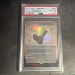 MTG Swiftfoot Boots Foil - PSA 10 - Secret Lair Drop #606 - Image 1