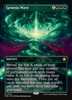 Genesis Wave Borderless Regular - Foundations MTG-NM - Image 1
