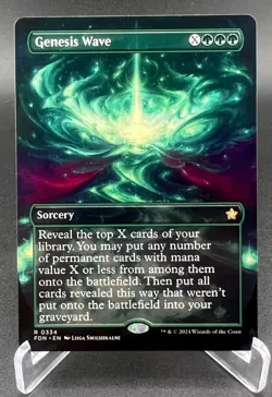 Genesis Wave (Borderless, Regular, #334, NM)) Foundations (FDN), MTG - Image 1
