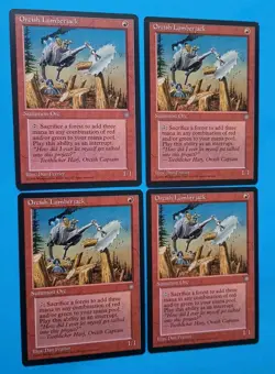 Magic the Gathering MTG Ice Age ORCISH LUMBERJACK X4 LP/EX C 1995 Nice! - Image 2