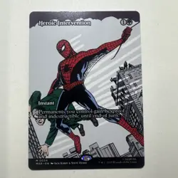 Heroic Intervention Magic The Gathering Spider-Man Borderless Mythic #34 Instant - Image 1