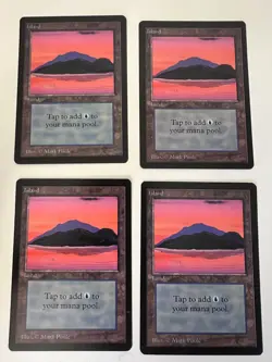 Magic the Gathering MTG Island v.3 (Red) Beta NM (Beta Bob) - Image 2