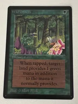 Magic the Gathering MTG Beta Wild Growth NM (Beta Bob) - Image 1