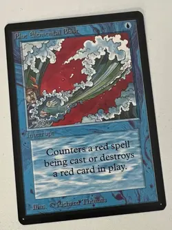 Magic the Gathering MTG Beta Blue Elemental Blast NM (Beta Bob) - Image 1