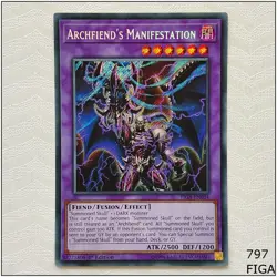 Archfiend's Manifestation - FIGA-EN034 - Secret Rare 1st Edition Yugioh - Image 1