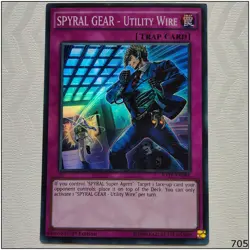 SPYRAL GEAR - Utility Wire - RATE-EN088 - Super Rare 1st Edition Yugioh - Image 1