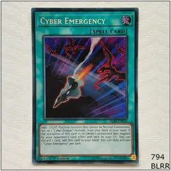 Cyber Emergency - BLRR-EN016 - Secret Rare 1st Edition Yugioh - Image 1