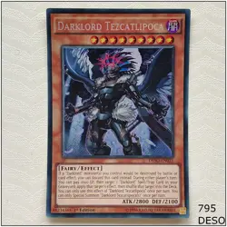 Darklord Tezcatlipoca - DESO-EN031 - Secret Rare 1st Edition Yugioh - Image 1