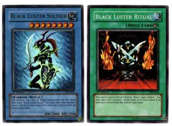 Yugioh Black Luster Soldier SYE-024 Black Luster Ritual SYE-025 1st edition NM - Image 1