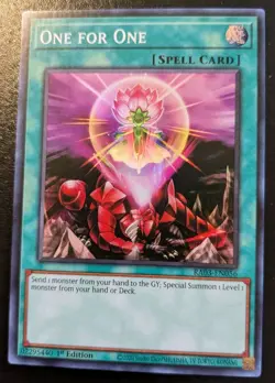 One For One RA03-EN056 1st Edition Super Rare Quarter Century Bonanza Yu-Gi-Oh! - Image 1