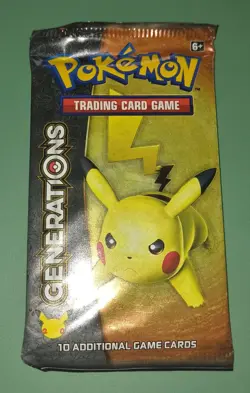 Pokemon "Generations" 10-Card Sealed Booster Pack (Pikachu) X1 - Image 1