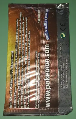 Pokemon "Generations" 10-Card Sealed Booster Pack (Pikachu) X1 - Image 2