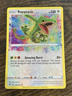 Pokemon TCG Rayquaza Vivid Voltage Holo Rare Card 138/185 NM/M Condition - Image 1