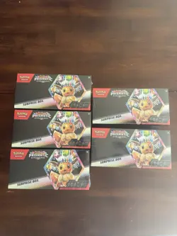 Lot of 5 Sealed Pokemon Prismatic Surprise Boxes Prismatic Evolution cards - Image 1