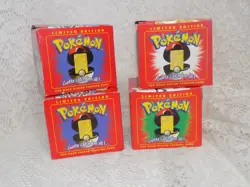 1999 NMIB Pokemon Ball Gold Plated Card NRFP Set of 4 Burgerking Unopened - Image 1