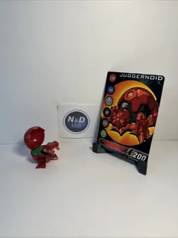 Bakugan Juggernoid B1 Classic Pyrus 280G Battle Brawlers W/Card Open Core RARE - Image 1