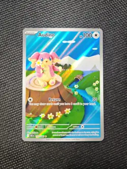 Pokemon TCG Audino 2025 Holo Black Bolt Illustration Rare Card 151/086 - Image 1
