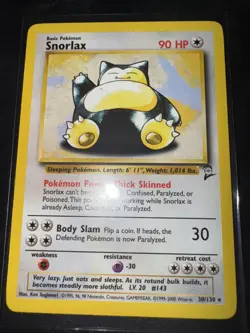 1999 Pokemon Card TCG Non -Holo Base Set 2 Snorlax - 27/64 Rare NM - Image 1