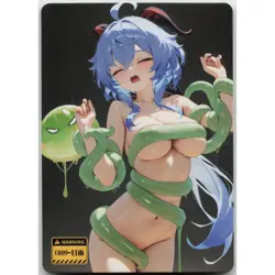 Goddess Story RELUCTANT Anime Waifu Card UR-09 Ganyu Genshin Impact Bondage - Image 1