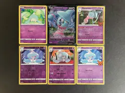 Hatterene V/HOLO + Hattrem (x3/2 RevHOLO) +Hatenna 6-card mixed Pokemon lot PWE - Image 1