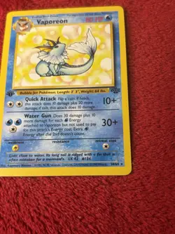 1st Edition Vaporeon 28/64 Jungle Non Holo Wotc Pokemon Card 1999 Lp - Image 4