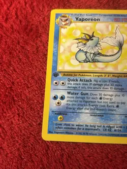 1st Edition Vaporeon 28/64 Jungle Non Holo Wotc Pokemon Card 1999 Lp - Image 5