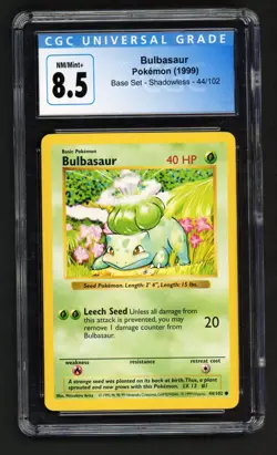Bulbasaur Holo Pokemon Card 1999 Shadowless Base Set 44/102 ARK PSA CGC 8.5 - Image 1