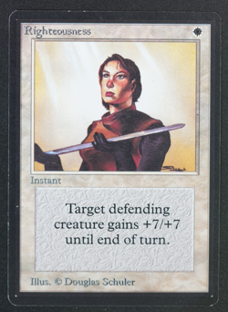 Righteousness Beta MTG Card Magic: the Gathering 1993 - Image 1