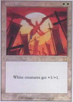 Crusade Magic mtg Light Play, English 6th Edition x1 - Image 1