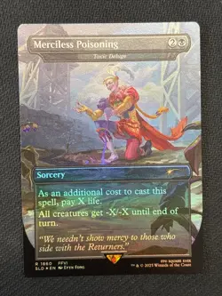 MTG SLD MERCILESS POISONING Foil Borderless LP (BIN1515) Graded Power - Image 1