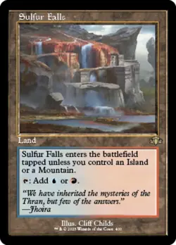 Retro SULFUR FALLS x1 mtg NM-M Dominaria Remastered 1 Rare - Image 1