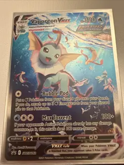 Vaporeon VMAX SWSH182 Sword & Shield Promo Holo Pokemon TCG Card - Image 4